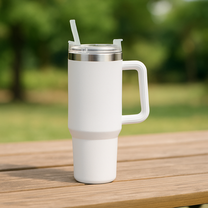 40oz Stainless Steel Tumbler with Handle- Your Everyday Tumbler