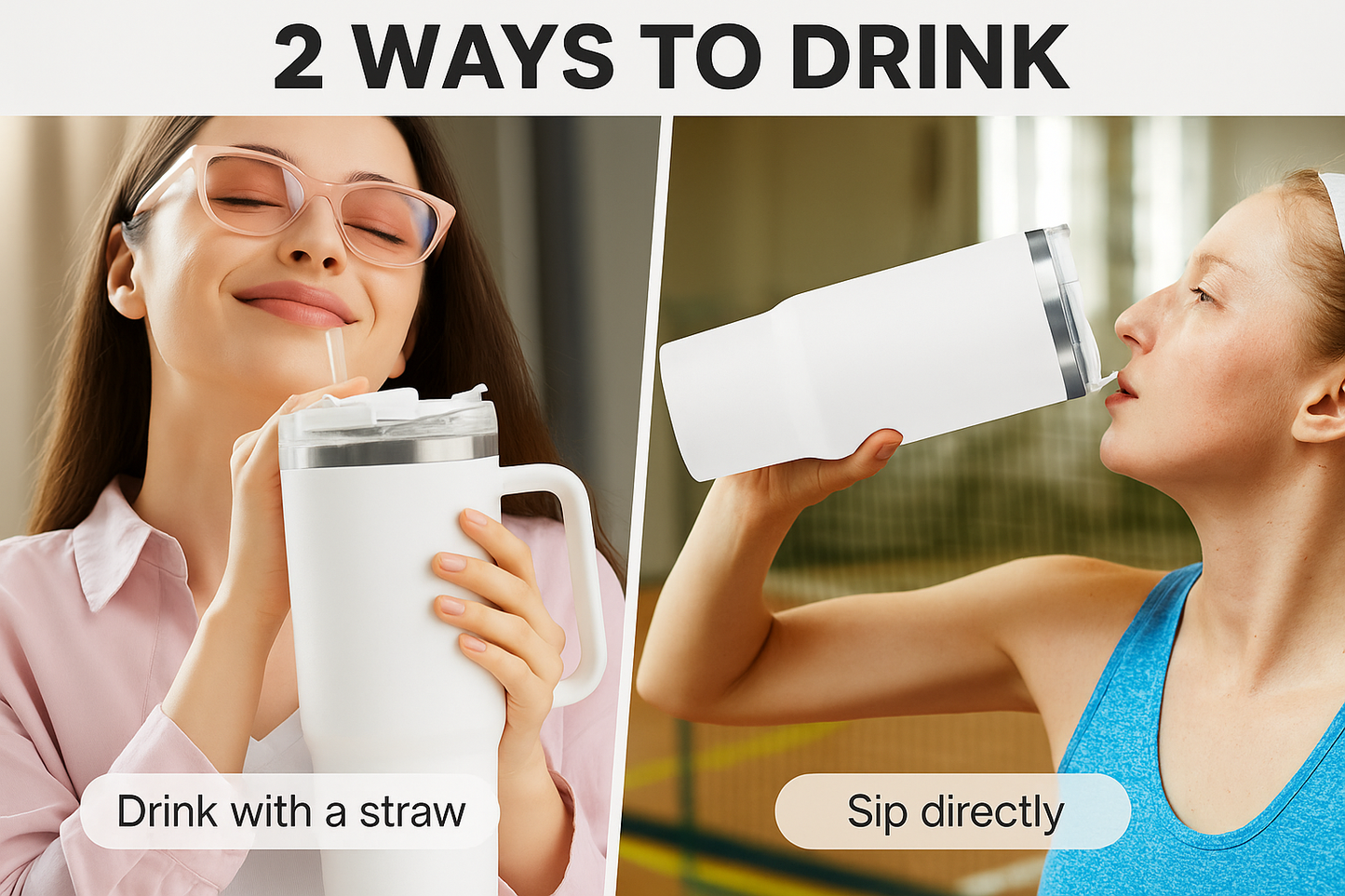 40oz Stainless Steel Tumbler with Handle- Your Everyday Tumbler