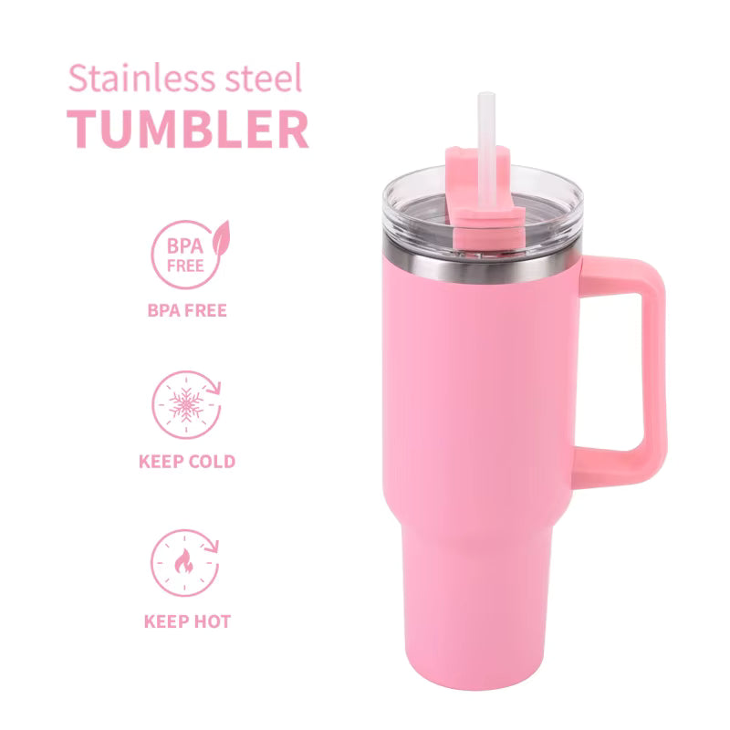 40oz Stainless Steel Tumbler with Handle- Your Everyday Tumbler